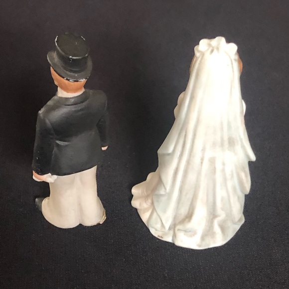 Vintage Lefton Bride & Groom Wedding Cake Toppers - Picture 3 of 6